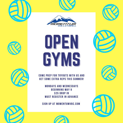 Monday/Wednesday Open Gyms in June!