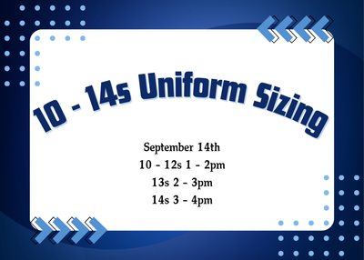 10 - 14s Uniform Sizing