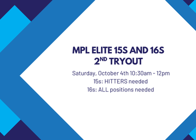 MPL Elite 15/16s 2nd Tryout