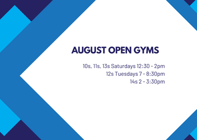August Open Gyms